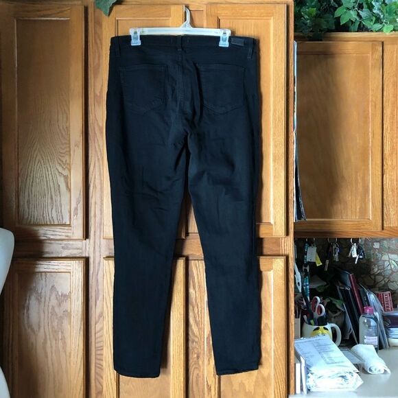Paige Verdugo Ultra Skinny Jeans Black Eclipse Destructed Distressed Size 32 - Picture 5 of 12